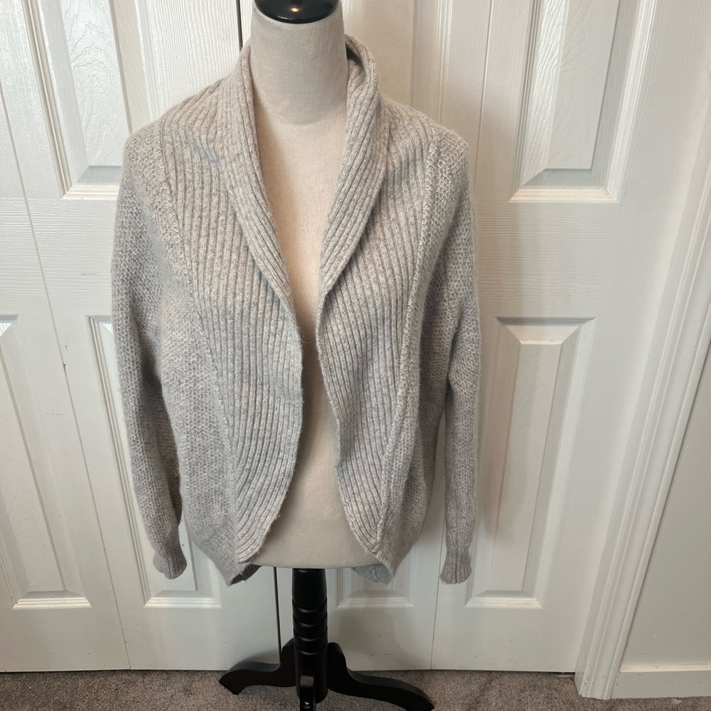 Talula from Aritizia size L Cashmere Blend Gray Women's Open Front Sweater